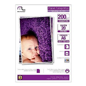 Photo Paper com 200 10x15 com 20 Folhas Multilaser - PE010