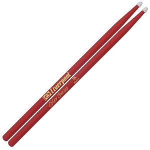 Baqueta de Bateria Profissional Liverpool Nylon Vermelha 7A LC-7ANV