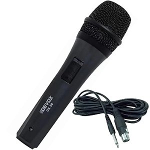 Microfone Com Fio Profissional Dinâmico Devox DX-38 Com Cabo