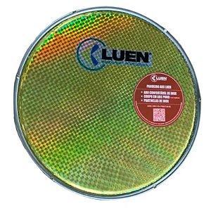 Pele Holografica Dourada Para Pandeiro 10" Polegadas Luen