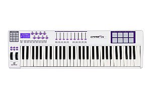 Teclado Controlador Waldman Carbon 61 Teclas Usb/Midi Com Pads
