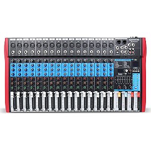 Mesa de Som Analógica Soundvoice MS162 EUX USB 16 Canais