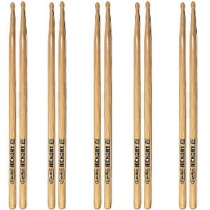 5 Pares de Baquetas C.Ibanez 5ADRH Dragon Hickory Ponta Madeira 5A