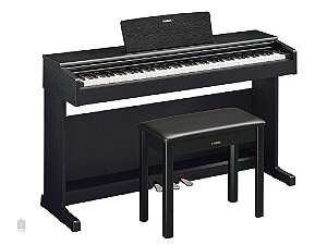 Piano Digital Yamaha YDP-165B Arius Preto 88 Teclas com Banco