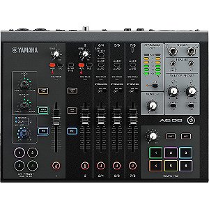 Mesa De Som Interface Yamaha AG08 Streaming Preta