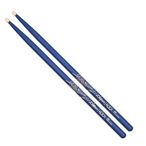 Par de Baquetas Zildjian 400 Anos Limited Edition Jazz Azul 5B Hickory