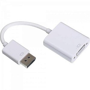 Adaptador Display Portátil Para VGA 15cm ADAP0044 Branco Storm