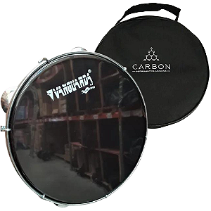 Kit Pandeiro 10" Abs Preto Pele Preta Vanguarda C/ Capa