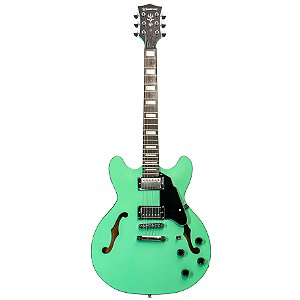 Guitarra Semi Acústica Waldman Semi Hollow GHO110 GN Verde