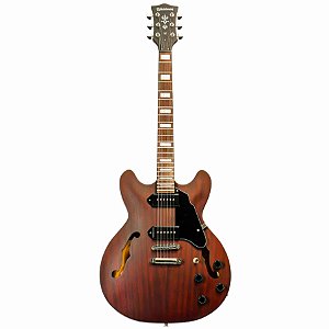 Guitarra Semi Acústica Waldman Semi Hollow GHO190 RDM Red Mahogany