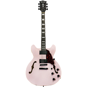 Guitarra Semi Acústica Waldman Semi Hollow GHO220 RS Rosa