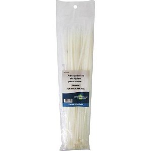 Abraçadeira Nylon 4,8x400mm Branca Brasfort - PCT / 100