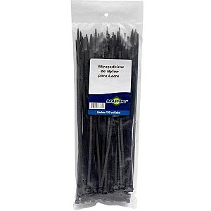 Abraçadeira Nylon 4,8x400mm Preta Brasfort - PCT / 100