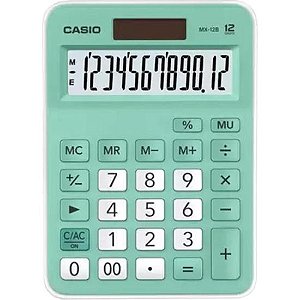 Calculadora de Mesa Casio MX12B-LB 12 Digitos Verde
