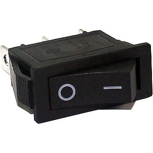 Chave Gangorra 15A/250VAC 3 Terminais ON/OFF Preta CHVS0013 Storm
