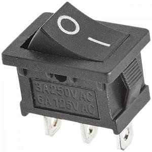 Chave Gangorra 3A/250VAC 3 Terminais ON/OFF Preta CHVS0014 Storm