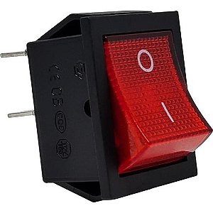 Chave Gangorra Com Led 4 Terminais Vermelha KCD2 Storm
