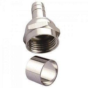 Conector F para Cabo RGC59 com Anel Latão GENÉRICO - CEM / 100