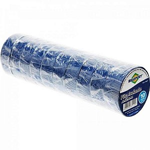 Fita Isolante Antichama 10MT BRASFORT Azul