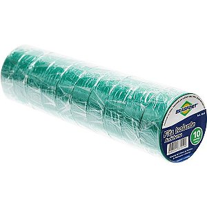Fita Isolante Antichama 10MT BRASFORT Verde