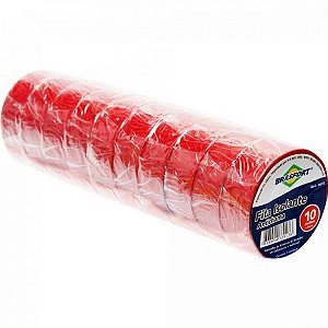 Fita Isolante Antichama 10MT BRASFORT Vermelha