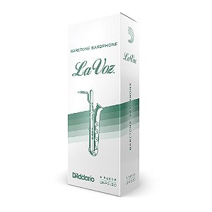 Palheta Sax Barítono Hard (5 Peças) DAddario La Voz RLC05HD