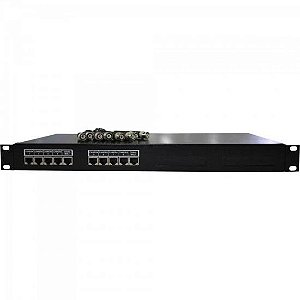 Rack Organizador para CFTV Multi 19" 8 Canais RJ45 Preto MAX ELETRON