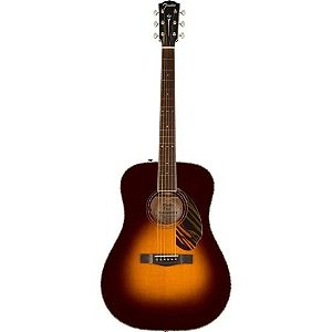 Violão Eletroacústico Dreadnought Fender Paramount PD-220E Vintage Sunburst