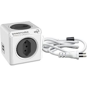 Adaptador Benjamim Múltiplo Powercube PWC-X4U/3M Bivolt ELG