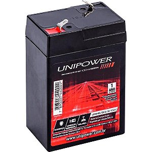 Bateria Estacionária Selada 6V 4,5Ah VRLA UP645SEG Unipower
