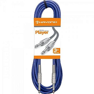 Cabo para Instrumentos Hayonik Player P10 X P10 3m Azul