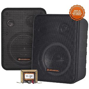 Caixa Acústica com Trafo 210V(10W) Ambience Line MSB60NC Preta HAYONIK - PAR / 2