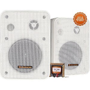 Caixa Acústica com Trafo 210V(15W) Ambience Line MSB60NC Branca HAYONIK - PAR / 2