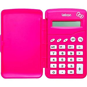 Calculadora Flip Letron Hello Kitty 8 Dígitos Rosa
