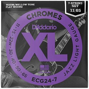 Encordoamento Guitarra 7 Cordas .011-.065 XL Chromes ECG24-7 D Addario