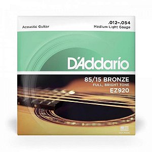 Encordoamento Violão Aço .012-.054 85/15 Bronze EZ920-B D Addario