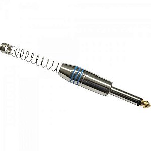 Plug P10 Mono Metal com Mola Espaçada PGPZ0027 Azul Storm - PCT / 10