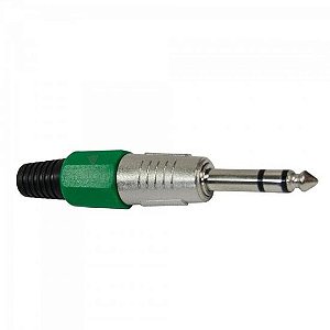 Plug P10 Stereo Plástico PGPZ0017 Verde Storm - PCT / 5
