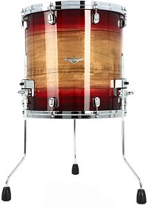 Surdo 14x14 (Ruby Pacific Walnut Burst Hardware Smoked Black Nickel) Tama Starclassic Maple MEF1414U-LRWB