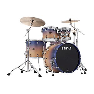 Bateria Shell Pack (4 Tambores) Bumbo 22 (Satin Purple Atmosphere Fade) Tama Starclassic Walnut/Birch WBS42S-SAF