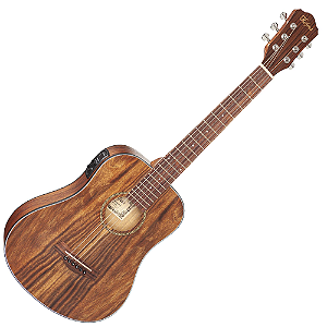 Violão Eletroacústico Hofma Baby HBB-34K Kahiyang STNT Natural Fosco