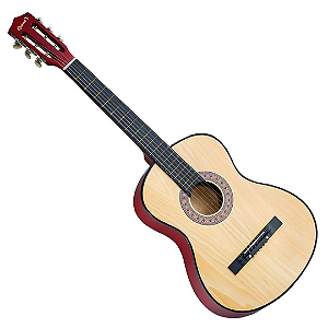 Violão Acústico Queens Cordas Nylon Natural Canhoto