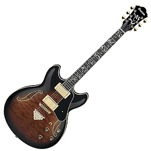 Guitarra Semiacústica Ibanez AS93QMSP Dark Brown Sunburst