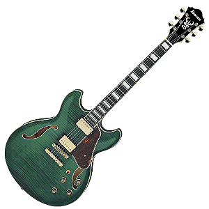 Guitarra Semiacústica Ibanez AS93FM TMG Transparent Moss Green