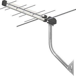 Kit Antena Externa Digital Proeletronic com Mastro e Cabo - Sinal Perfeito para TV