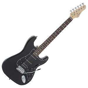 Guitarra Giannini G101 Preta com Escudo Preto - Qualidade e Estilo para Músicos