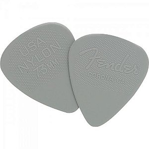 Palheta Fender Nylon Pick 0.73mm Média Cinza - Pacote com 12 Unidades