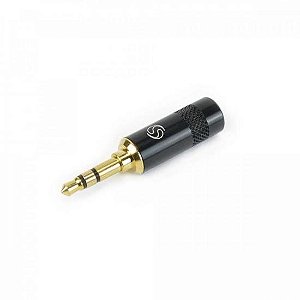 Plug P2 Stereo Santo Angelo OP01 Preto - Conectividade de Alta Qualidade