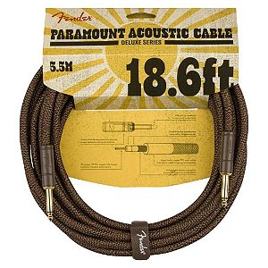 Cabo para Instrumentos 5,5m Fender Paramount Brown - Qualidade Superior e Durabilidade