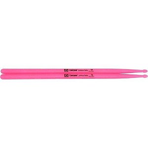 Baqueta Para Bateria Luminous Fiber Neon Pink 7A Liverpool - Par de Alta Performance para Músicos